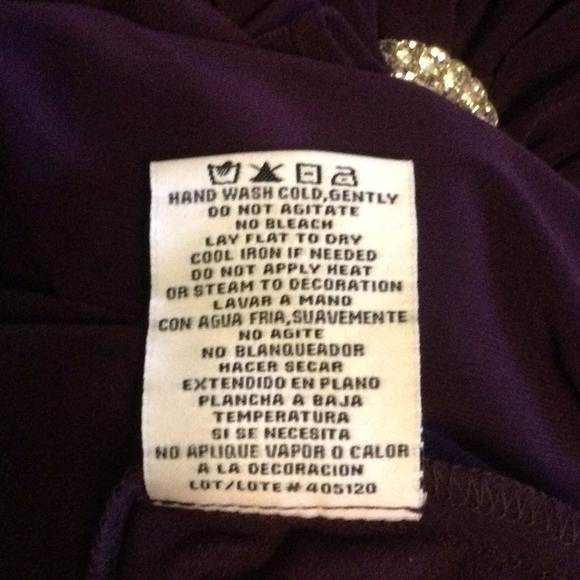 Very nice dress with crystal embellishment burgundy color - Picture 8 of 10